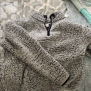 PINK fuzzy quarter zip